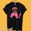 Black Girl Pink Warrior Breast Cancer Awareness Boxing Gift T-Shirt