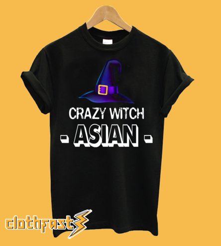 Crazy Witch Asian Funny Halloween T-Shirt