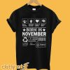 Multitasking Problem-Solving Loving And Caring Born In November T-Shirt