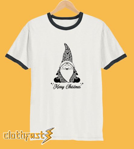 Mandala Santa Gnome Merry Christmas T-Shirt