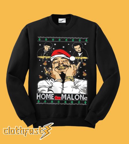 Post Malone ugly Christmas Home Malone Sweatshirt