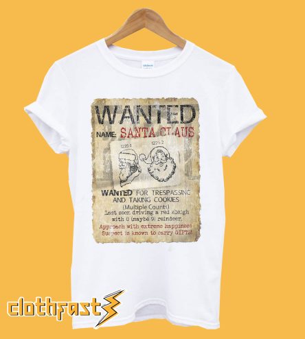 Vintage Christmas Santa Claus Wanted T-Shirt