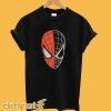 Spider-Man Half Black Face Half Red With Silver T shirt