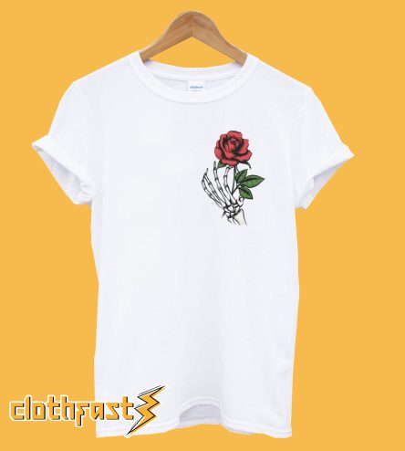 Rose Skeleton Hand T-Shirt