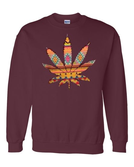 Colorful Weed Maroon Sweatshirt