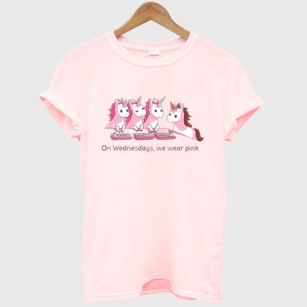 Unicorn On Wednesdays We Wear Pink T-Shirt