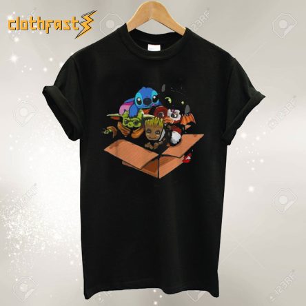 Baby Yoda Gizmo Groot Stitch And Toothless Stylish T Shirt