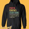 Papa Knows Everything If He Doesn’t Know He Makes Stuff Up Really Fast Vintage Hoodie