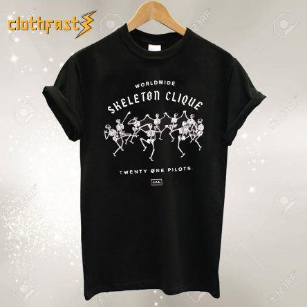 Worldwide Skeleton Clique Twenty One Pilots T shirt