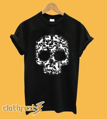 Unicorn Skull Best Gift Halloween Christmas T-Shirt
