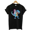 Cool Unicorn Riding a Dinosaur T-Shirt