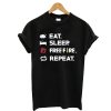 Eat Sleep Free Fire Repeat T-Shirt