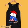 Strong And Pretty America Flag Tank top