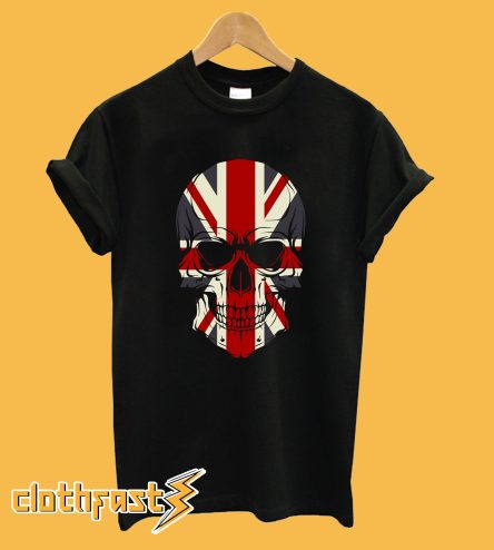 United Kingdom Flag Skull Country Skull Flag T-Shirt
