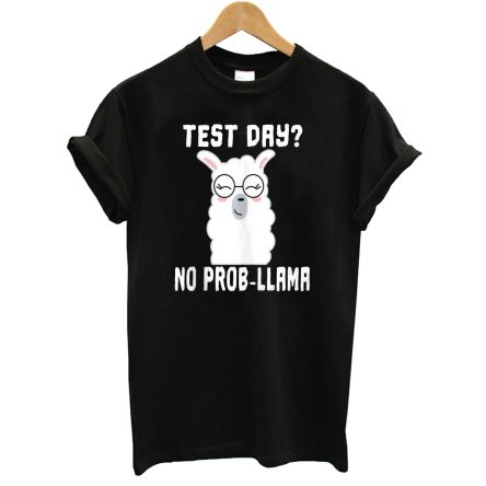 Test Day No ProbLlama Teacher Teaching T-Shirt