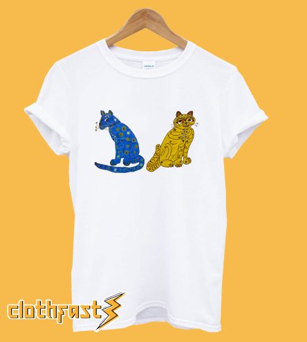 Abba Blue and Yellow Cat T-Shirt