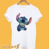 Baby Stitch Hug Baby Yoda T-Shirt