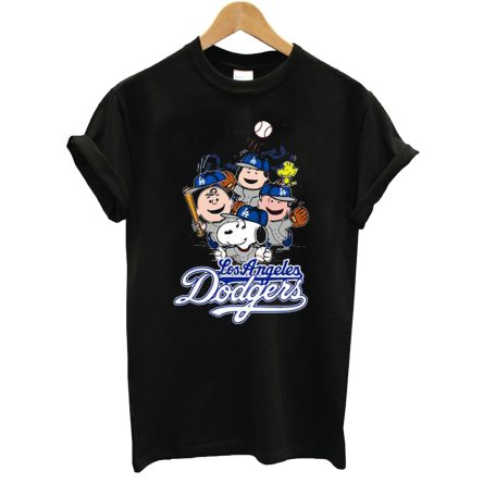 Peanuts Gang Los Angeles Dodgers Baseball Snoopy T-Shirt
