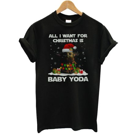 Santa Yoda All I Want For Christmas Is A Baby Yoda T-Shirt