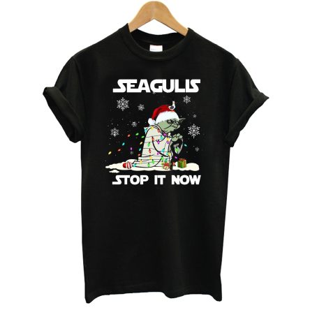 Star Wars Yoda Santa Seagulls Stop It Now Christmas T-Shirt