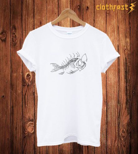 Skeleton Fish t Shirt copy