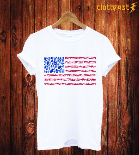 American Flag Wepons T Shirt