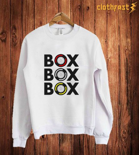 Box Box Box F1 Tyre Compound Design Sweatshirt