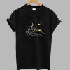 Mountaint And Hand Black Night T Shirt
