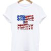 Strong And Pretty America Flag T-Shirt