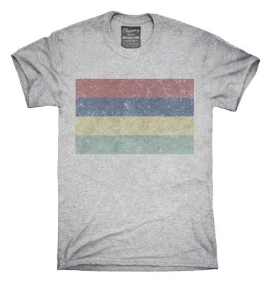 Retro Vintage Mauritius Flag T-Shirt