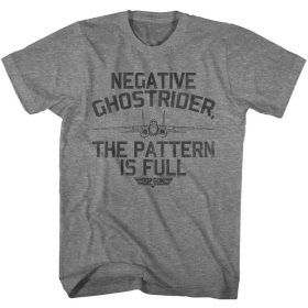 Top Gun Negative Ghostrider Graphite Heather Adult T-Shirt