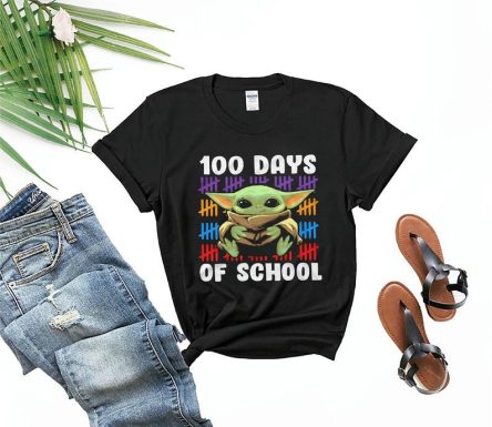 100 Days Of School Baby Yoda T shirt