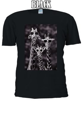 Sun Glasses Giraffe Funny T-shirt