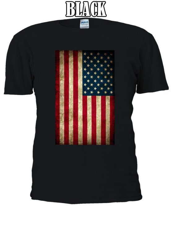 Vintage Retro USA Flag America T-shirt