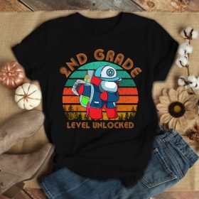 Vintage 2nd Grade Level Unlocked Among Us Shirt