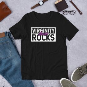 Virginity Always Rocks - Funny Cool Vintage Gift Short-Sleeve Unisex T-Shirt