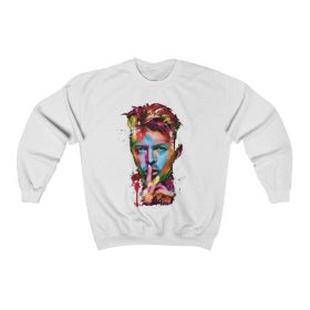 David Bowie Paint Splatter Sweatshirt, David Bowie Unisex Sweatshirt