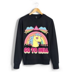 Go To Hell Unicorn Rainbow Sweatshirt - Copy